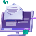 Tela exibindo notificação de e-mail sobre protesto de títulos
